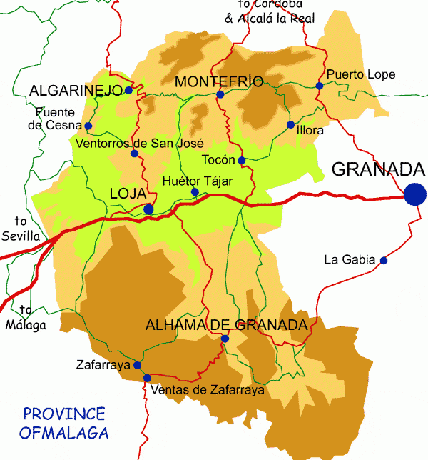 西班牙-格拉那达地图