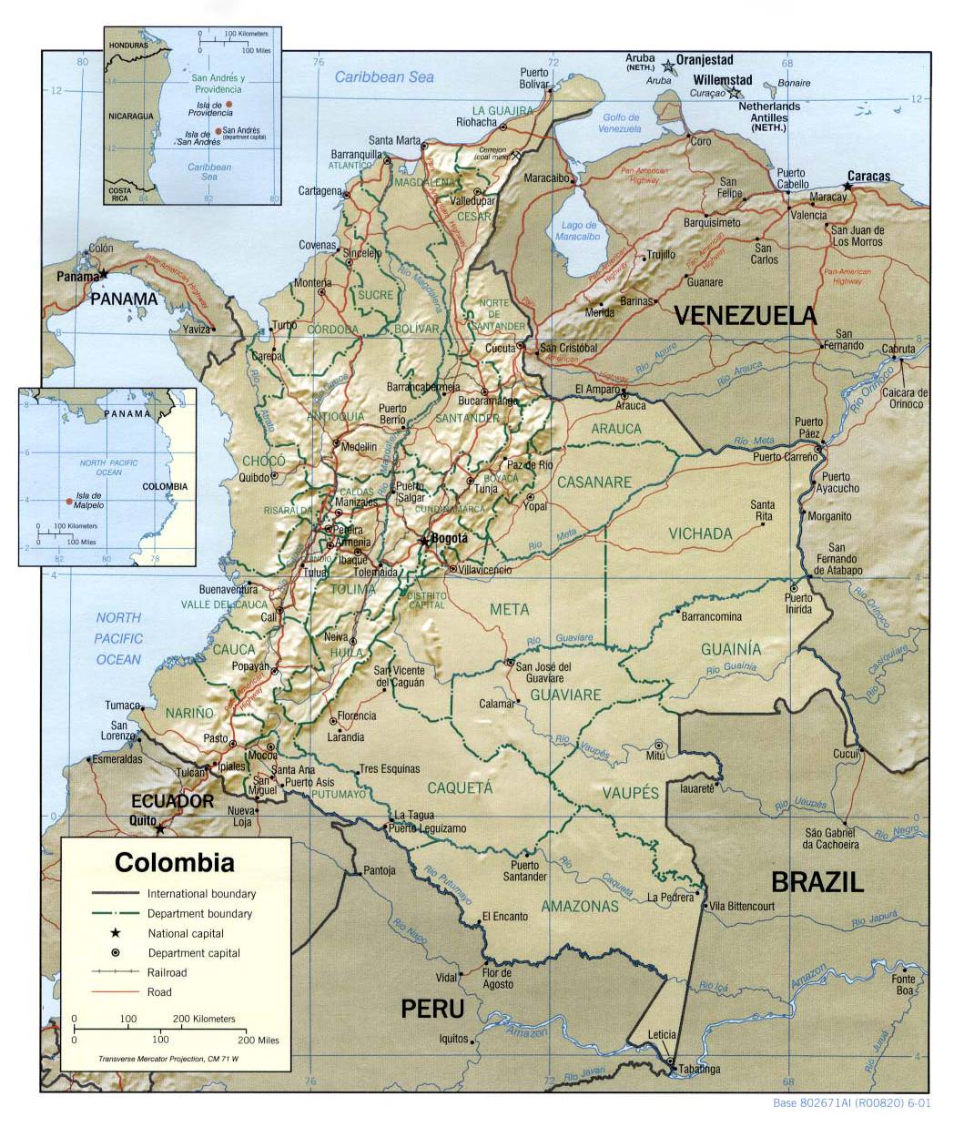 哥伦比亚地图