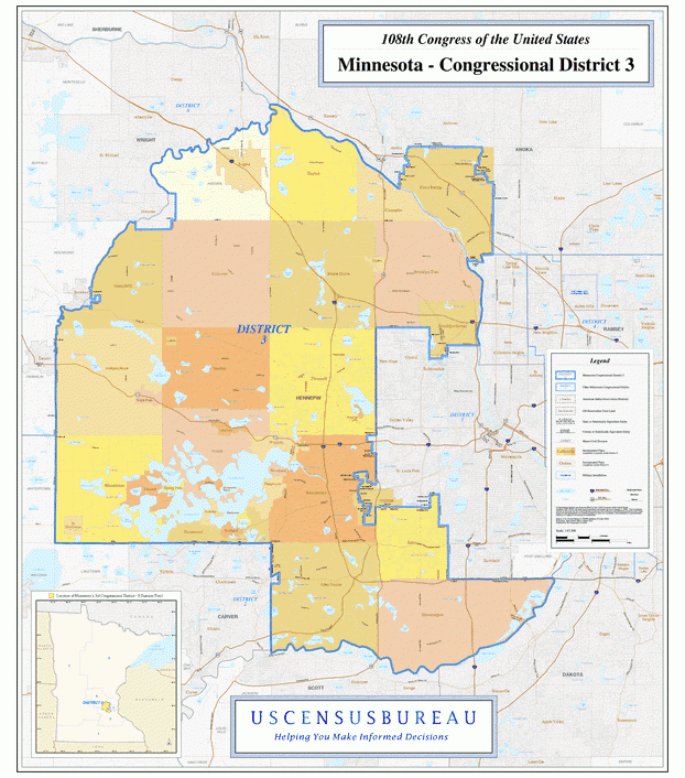 明尼苏达州(Minnesota)行政区划图