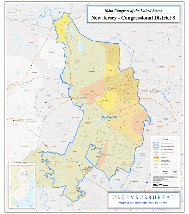 新泽西州(New Jersey)行政区划图,美国地图高清中文版