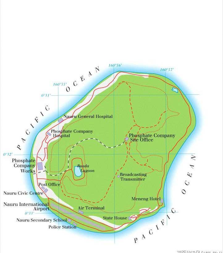 瑙鲁地图,瑙鲁地图高清中文版