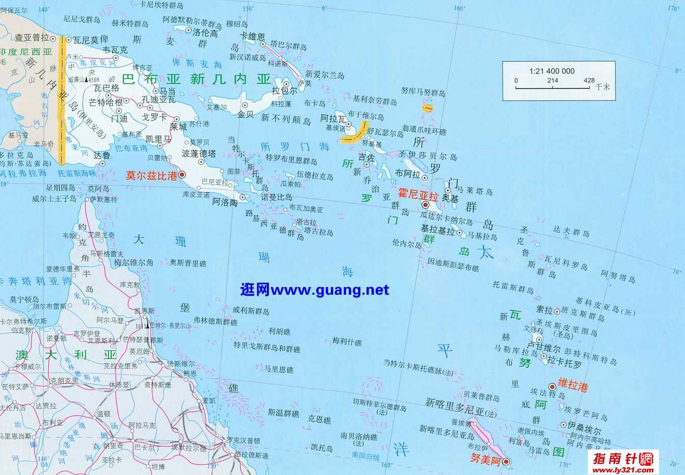 瓦努阿图地理位置地图