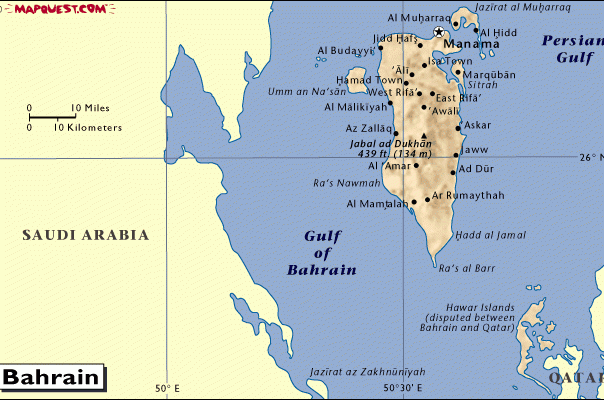 巴林英文地图