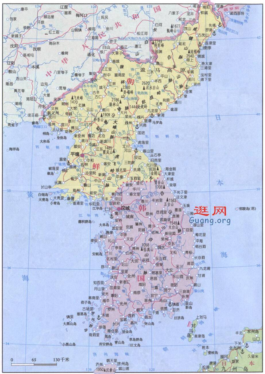 韩国VS朝鲜地图